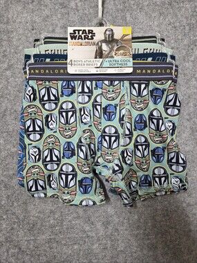 Star Wars The Mandalorian Boys Boxer Briefs Size 8 4 Pack Nwt